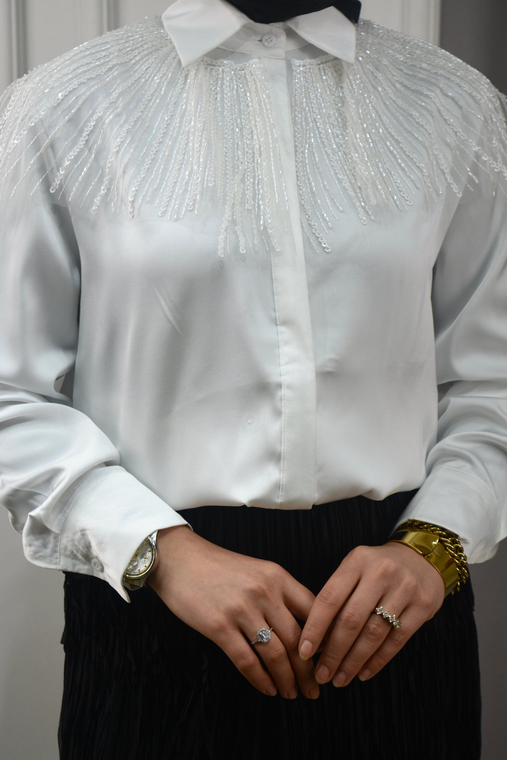 YAKALI GÖMLEK - Ekru