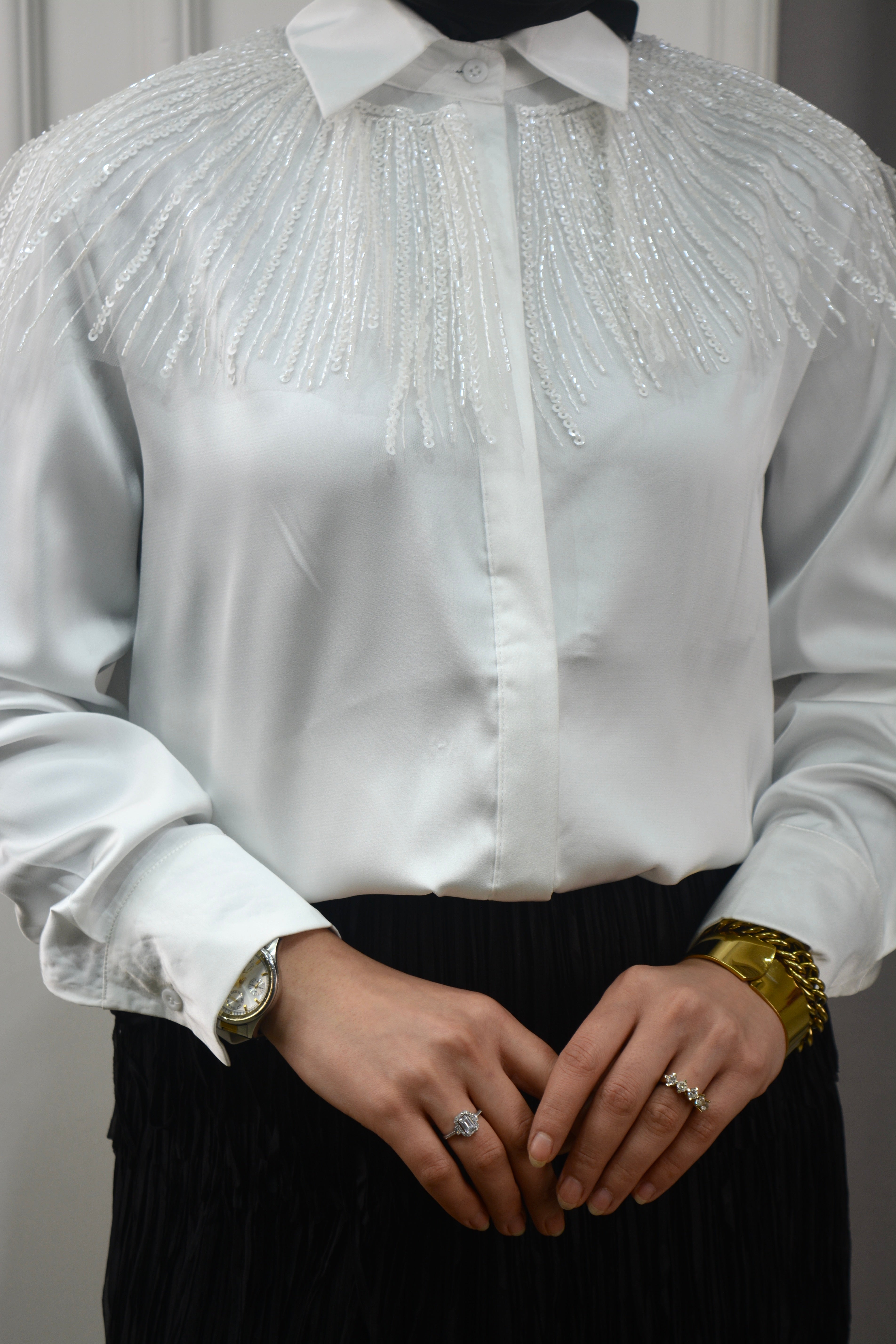 YAKALI GÖMLEK - Ekru