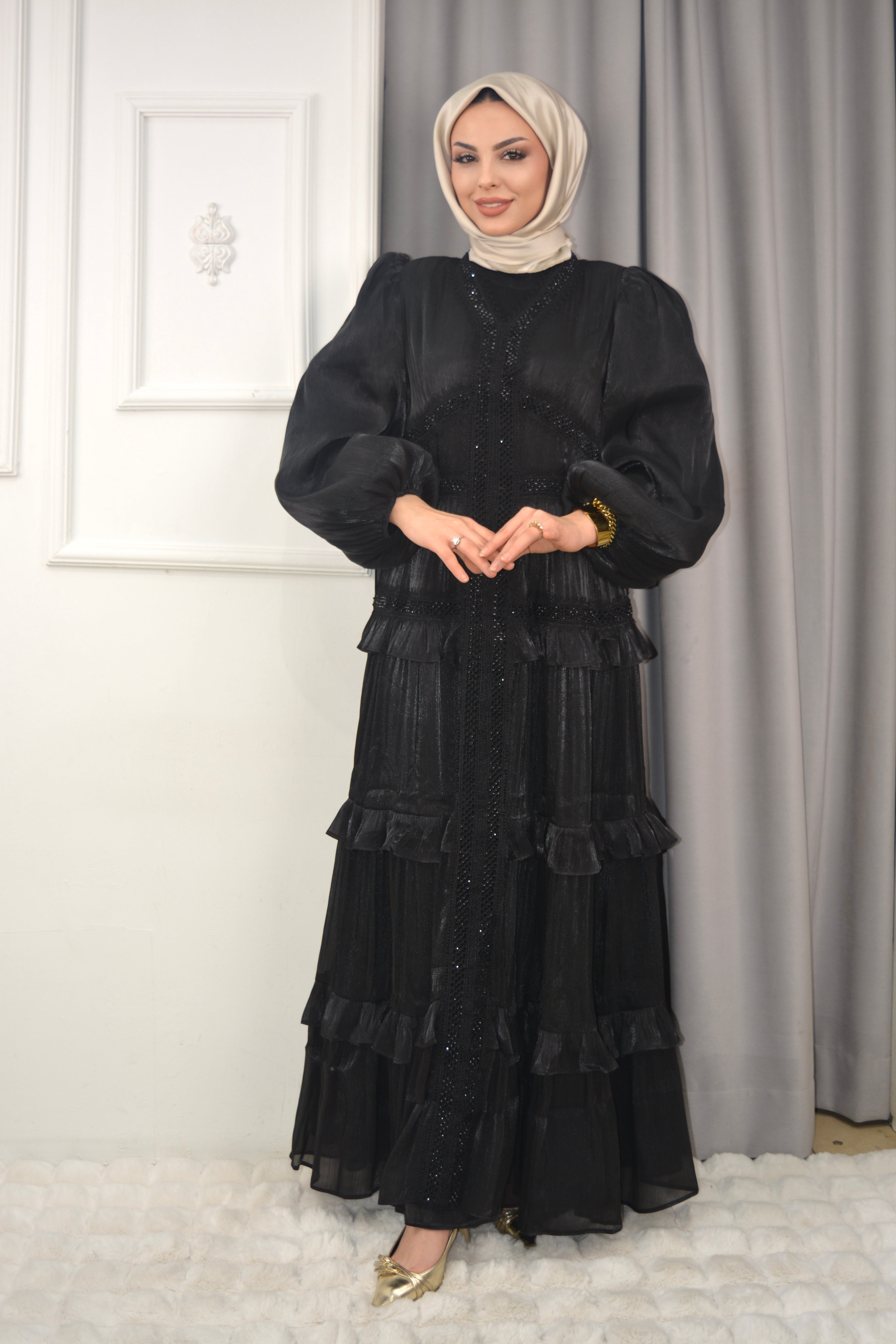 DUBAİ ELBİSE -Siyah
