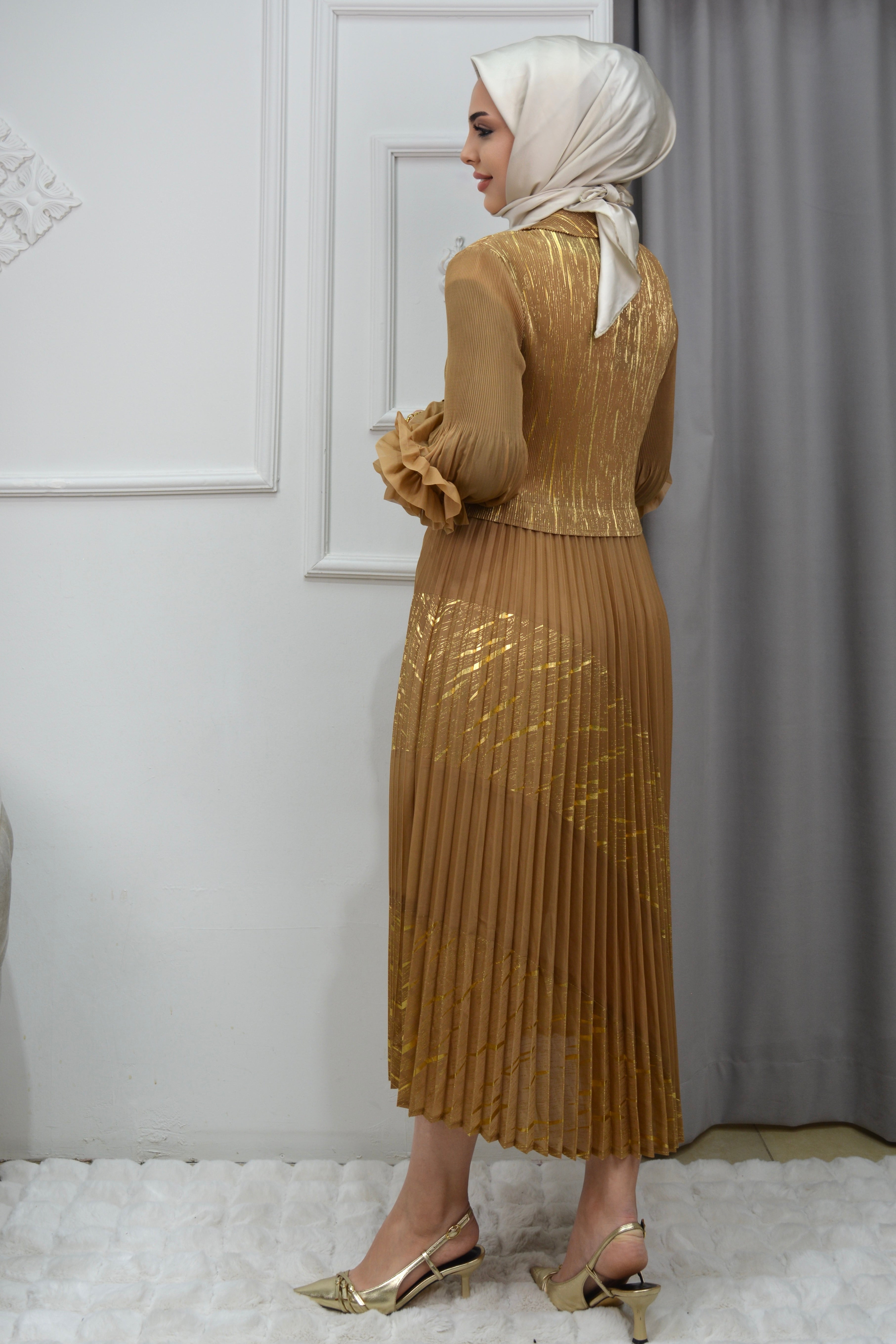 LUNİVA ELBİSE - BEJ