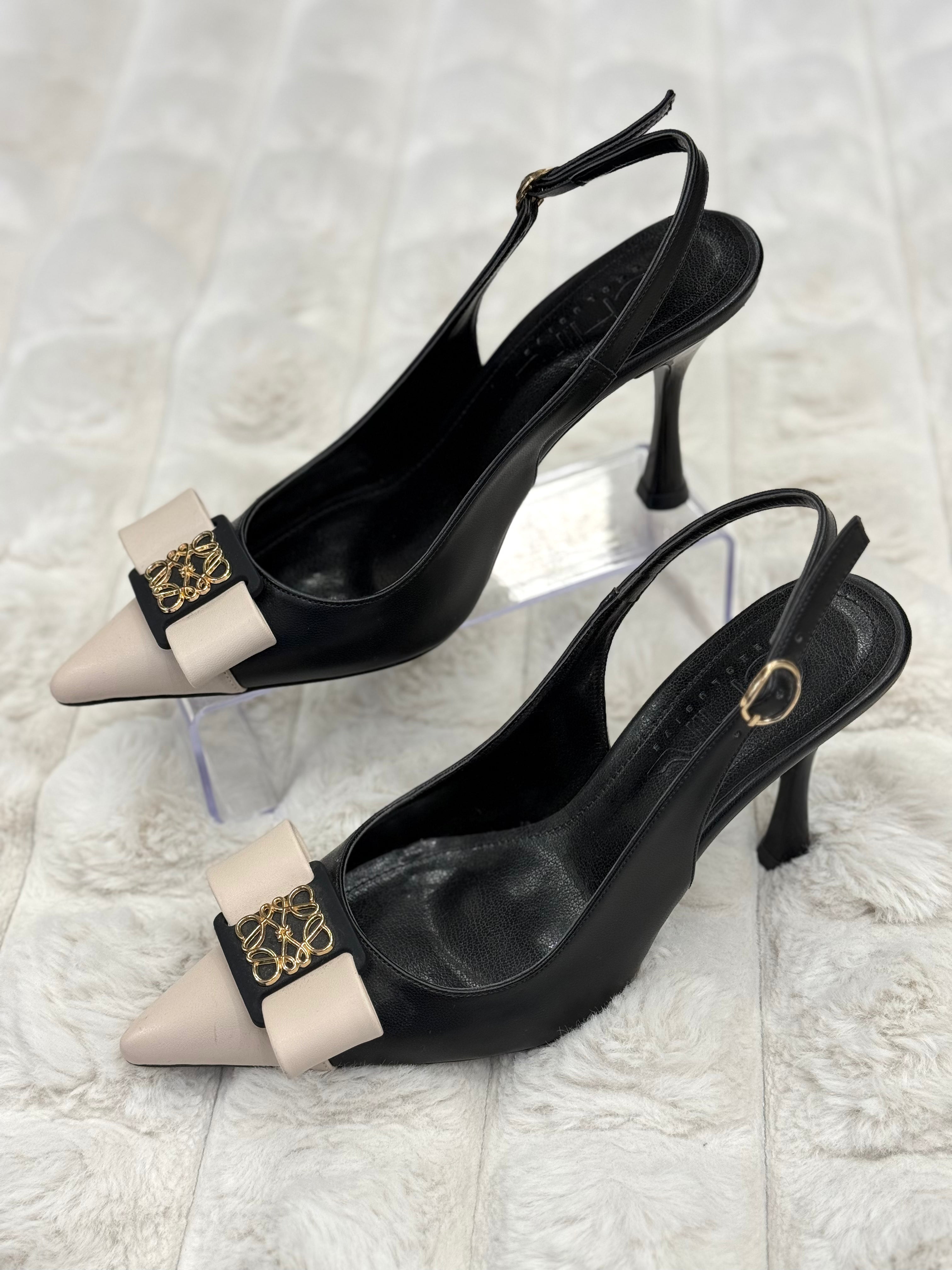 FİYONK TOPUKLU AYAKKABI- SİYAH