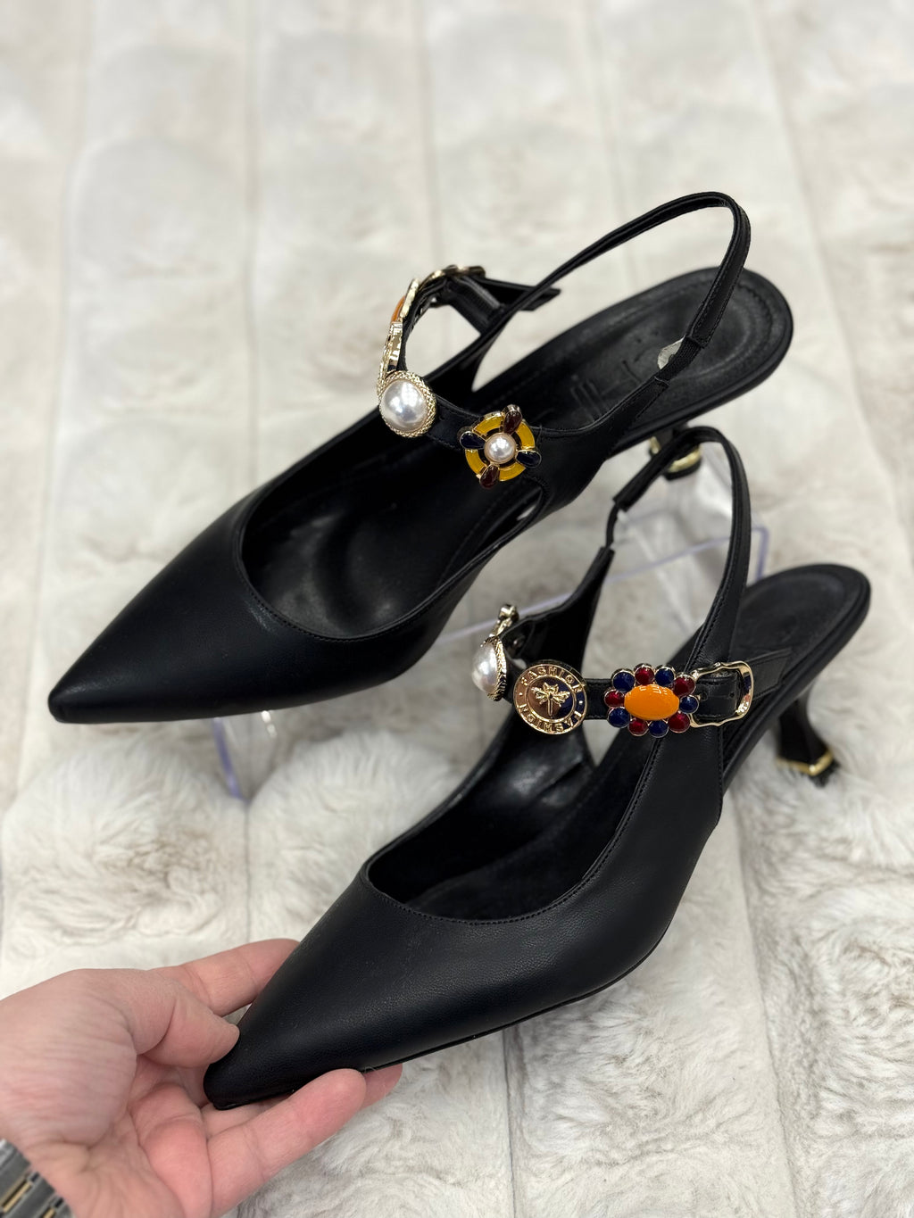 ROMA BANTLI TOPUKLU AYAKKABI- SİYAH